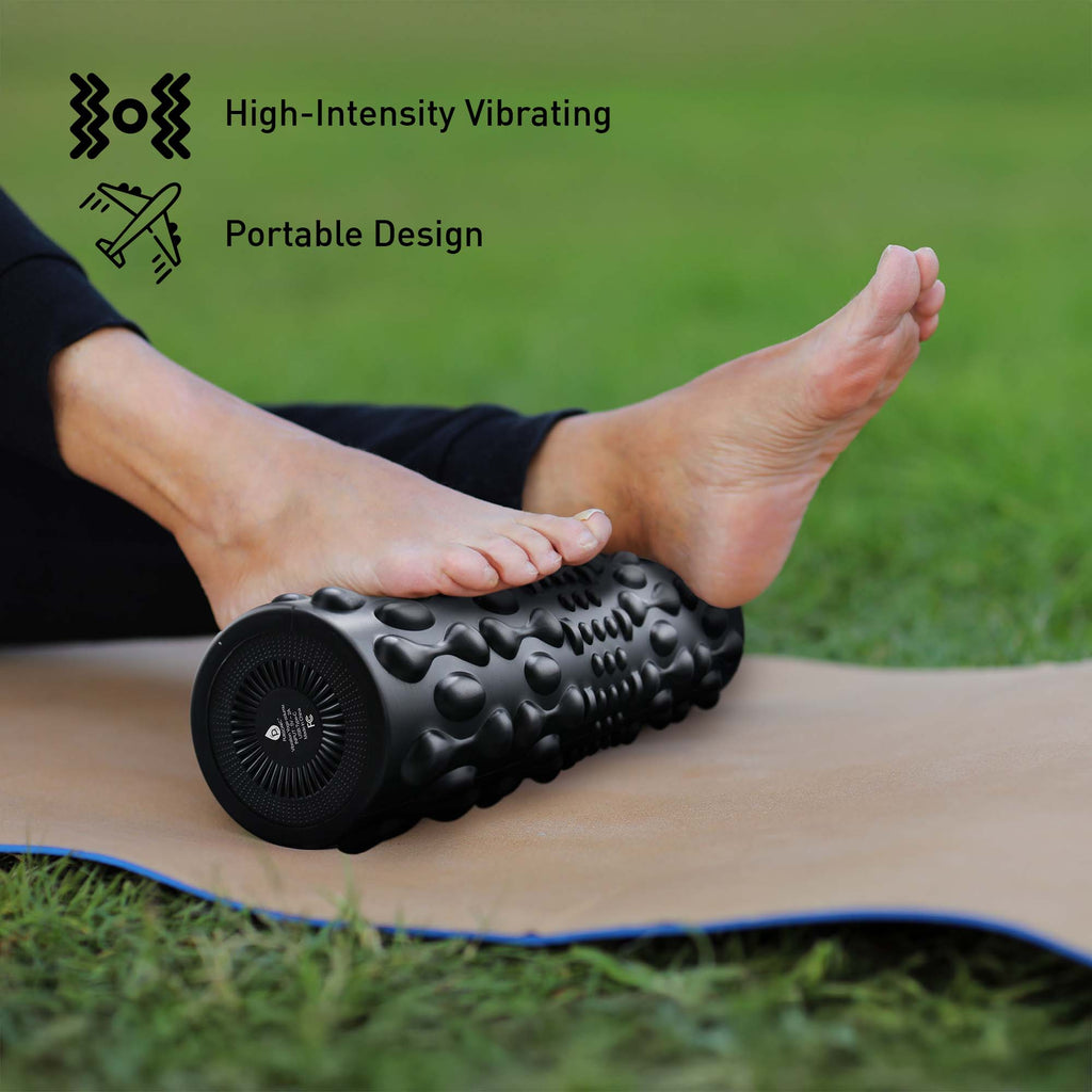 Muscle Relief Bundle: Vibrating Foam Roller & Neck and Shoulder Stretcher